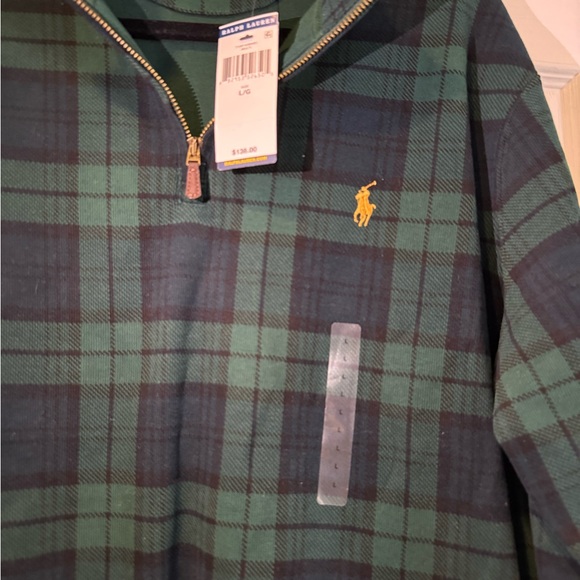 NWT Polo Ralph Lauren Blackwatch Plaid Men’s Estate-Rib Cotton Pullover - Picture 7 of 10